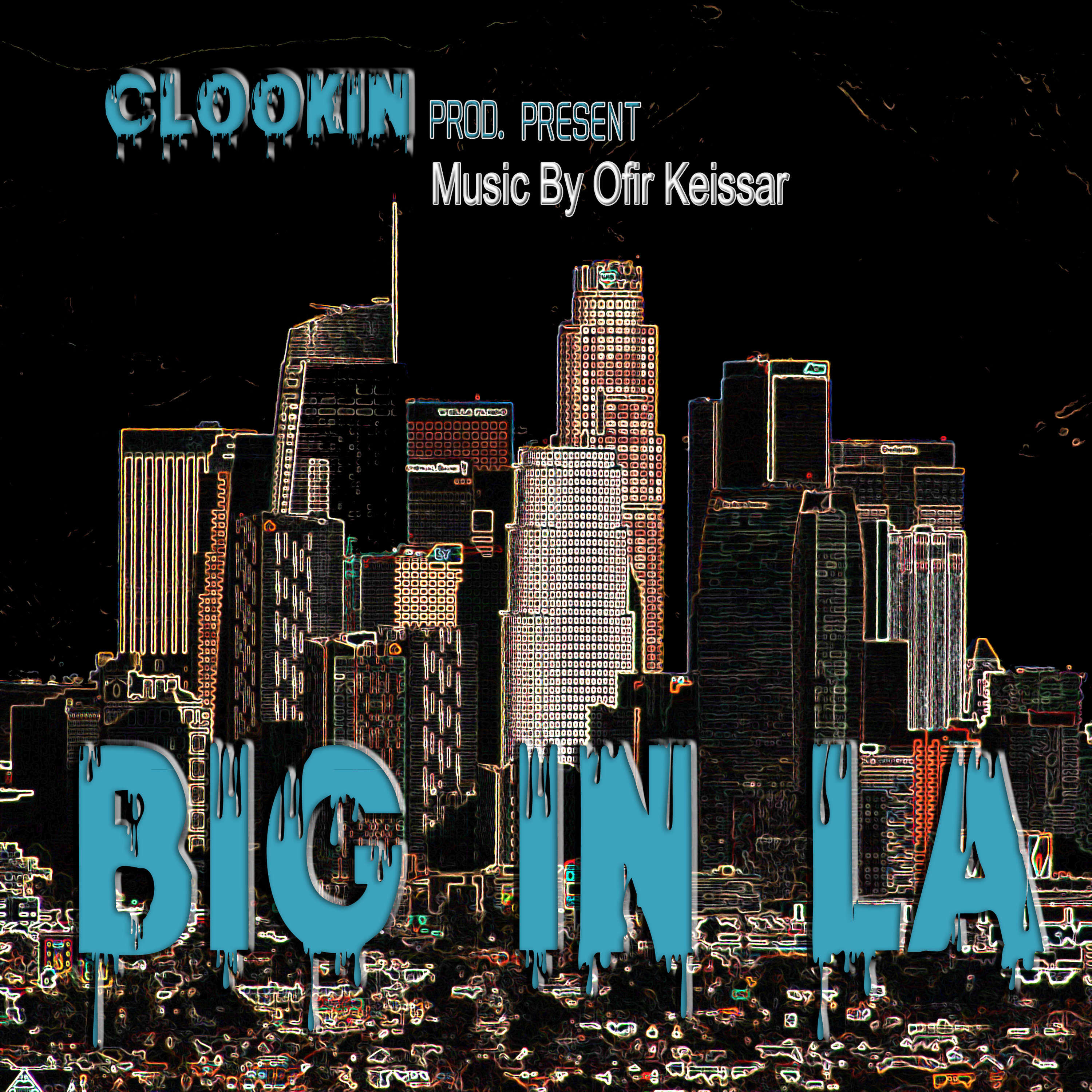Big in LA single cover art showing Los Angeles skyline